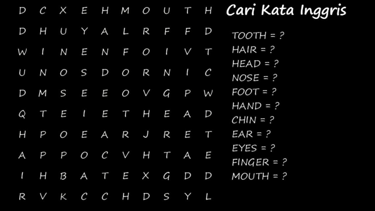 Cari Kata Inggris 1