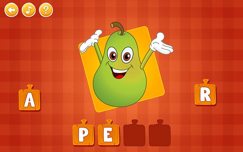 Fruits and vegetables spelling