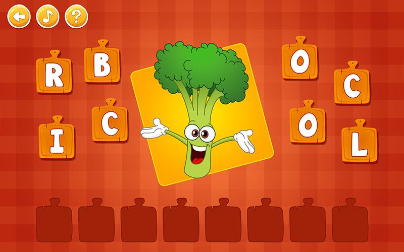 Fruits and vegetables spelling