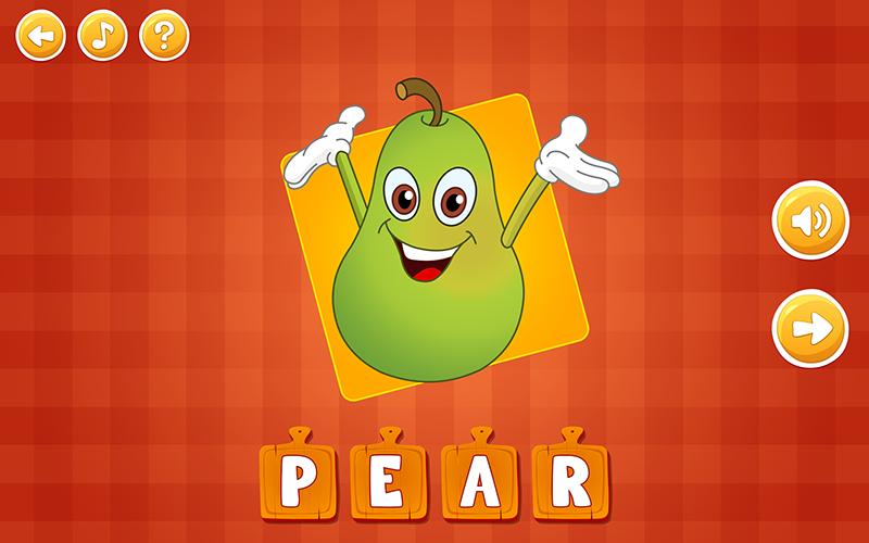 Fruits and vegetables spelling