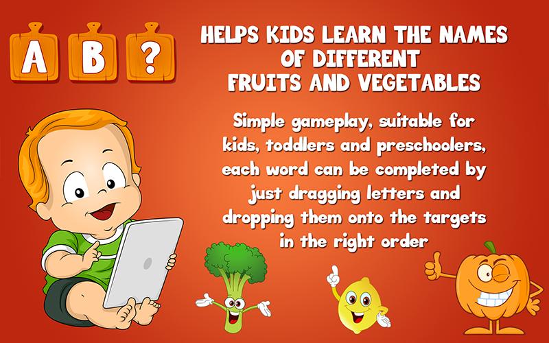Fruits and vegetables spelling