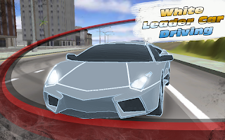 White Leader Car Driving