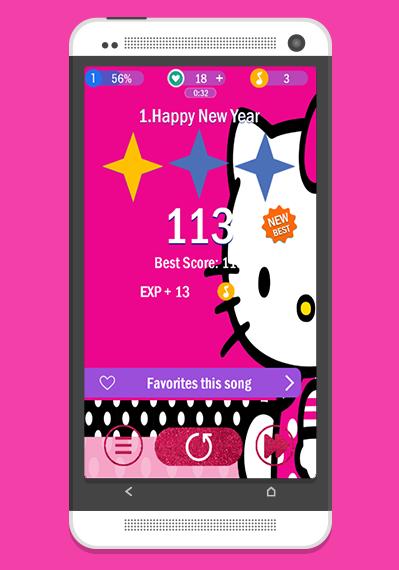 Pink Hello Kitty Piano Tiles