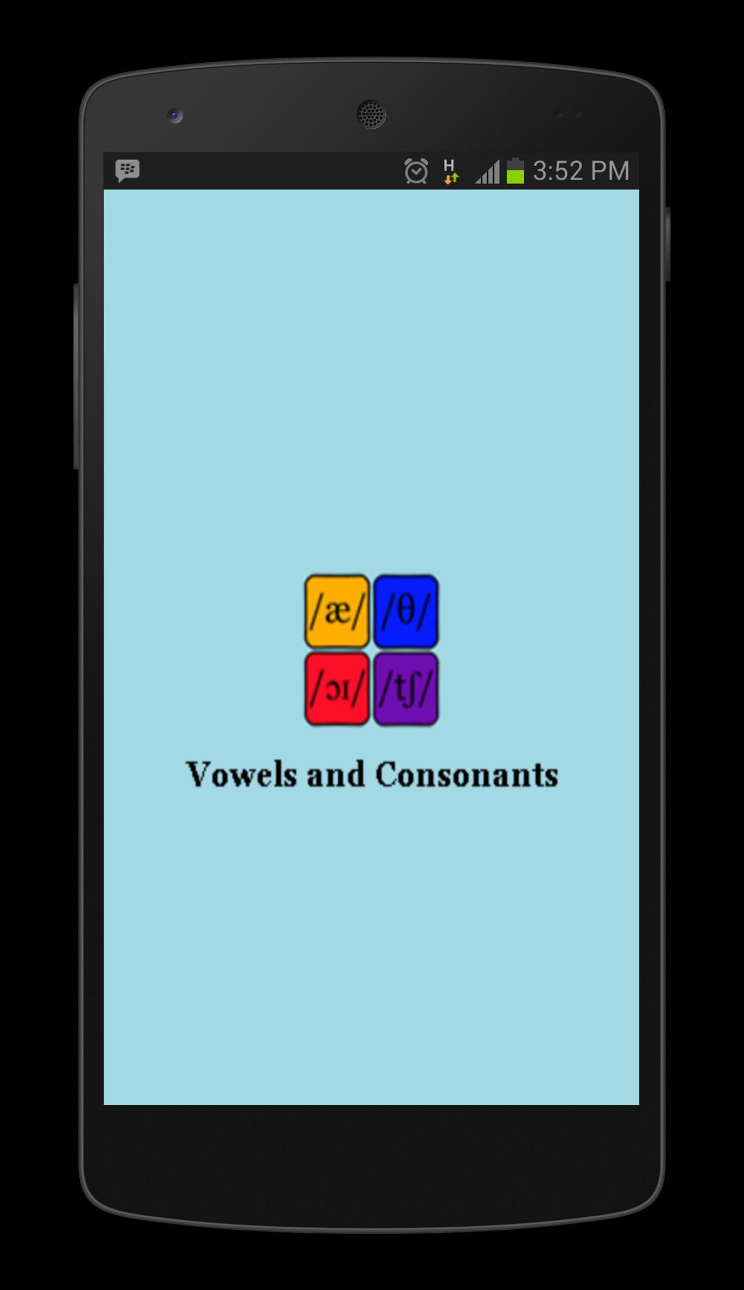 Vowels and Consonants