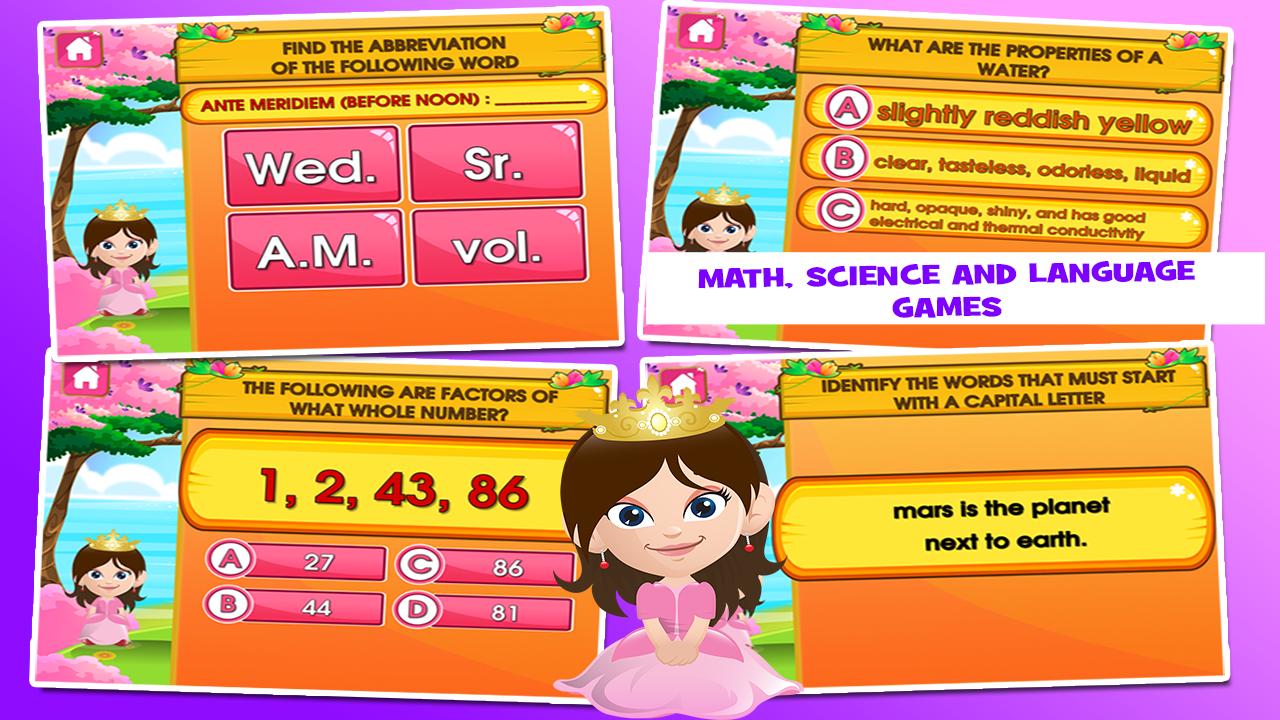 Princess 4th Grade Games