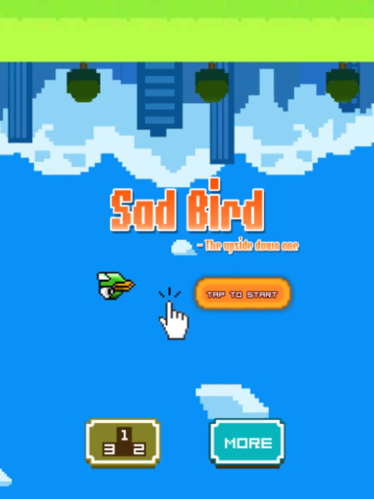 Sad Bird - clappy upside down