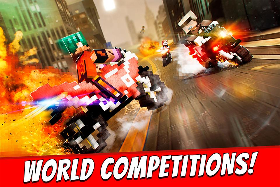 Pixel Moto Shoot Crafting Race