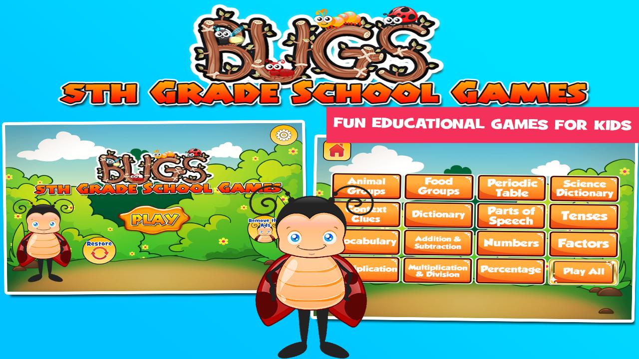 Bugs 5th Grade Learning Games