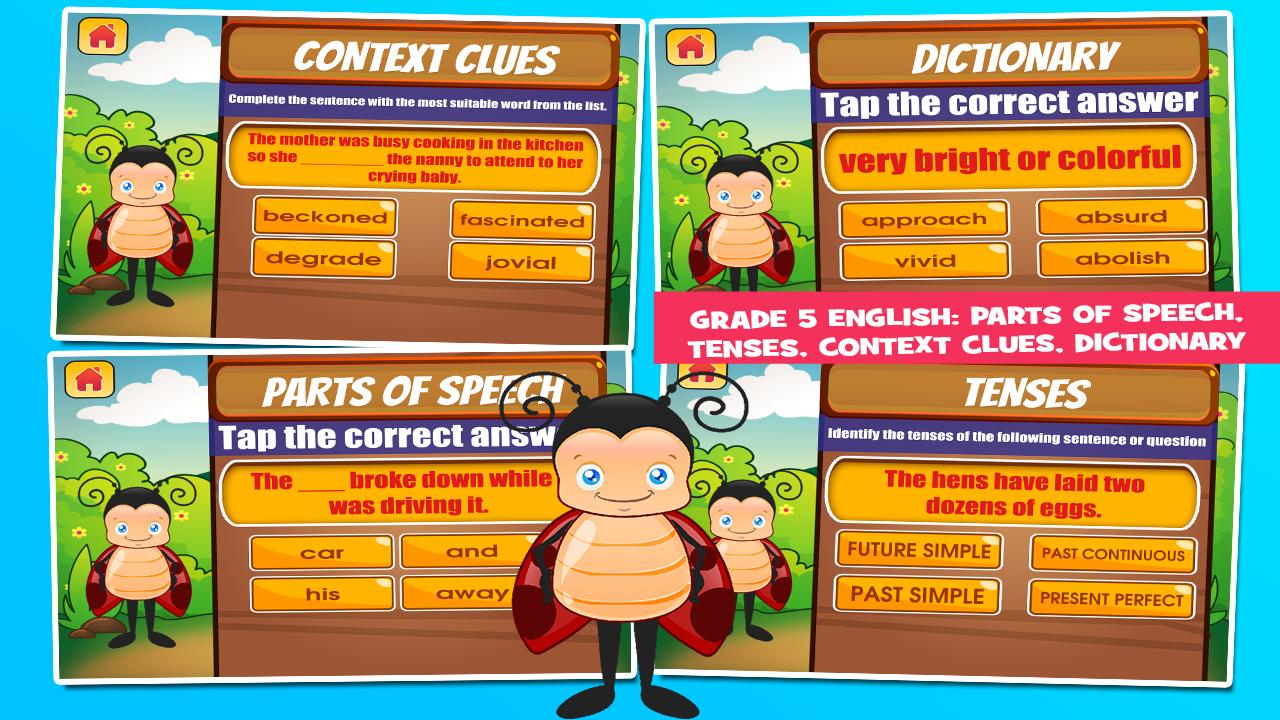 Bugs 5th Grade Learning Games