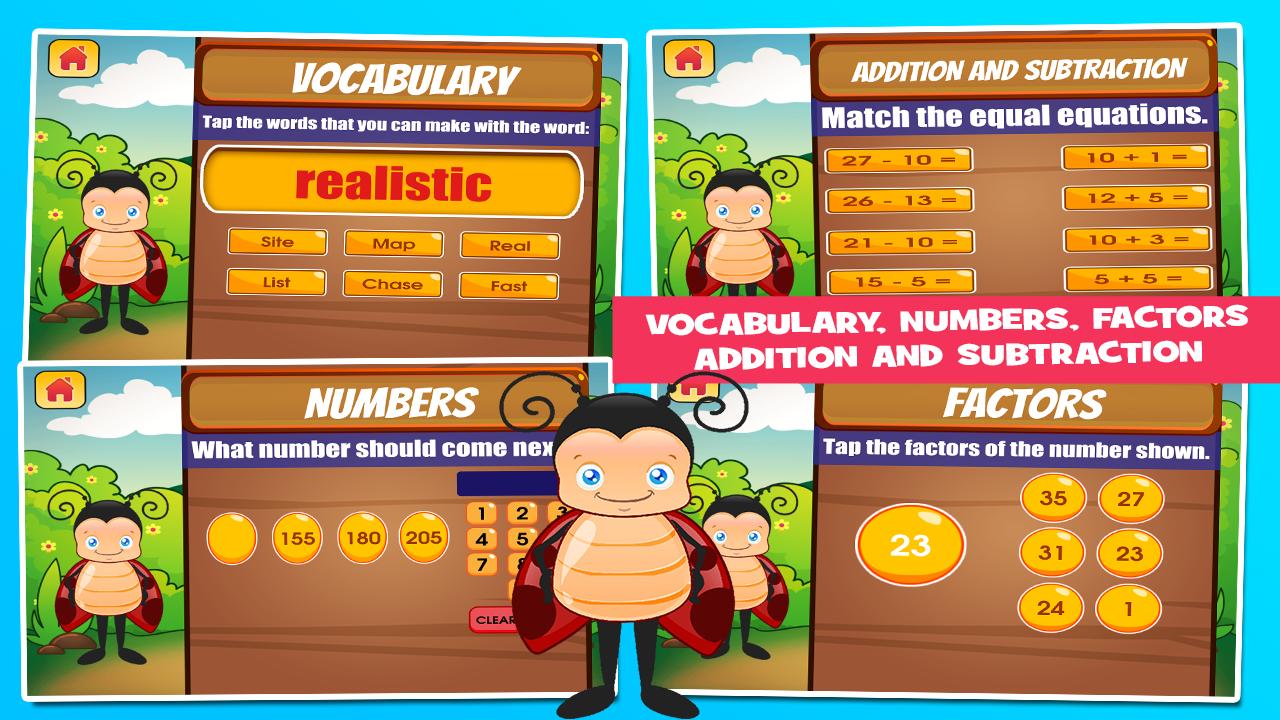 Bugs 5th Grade Learning Games