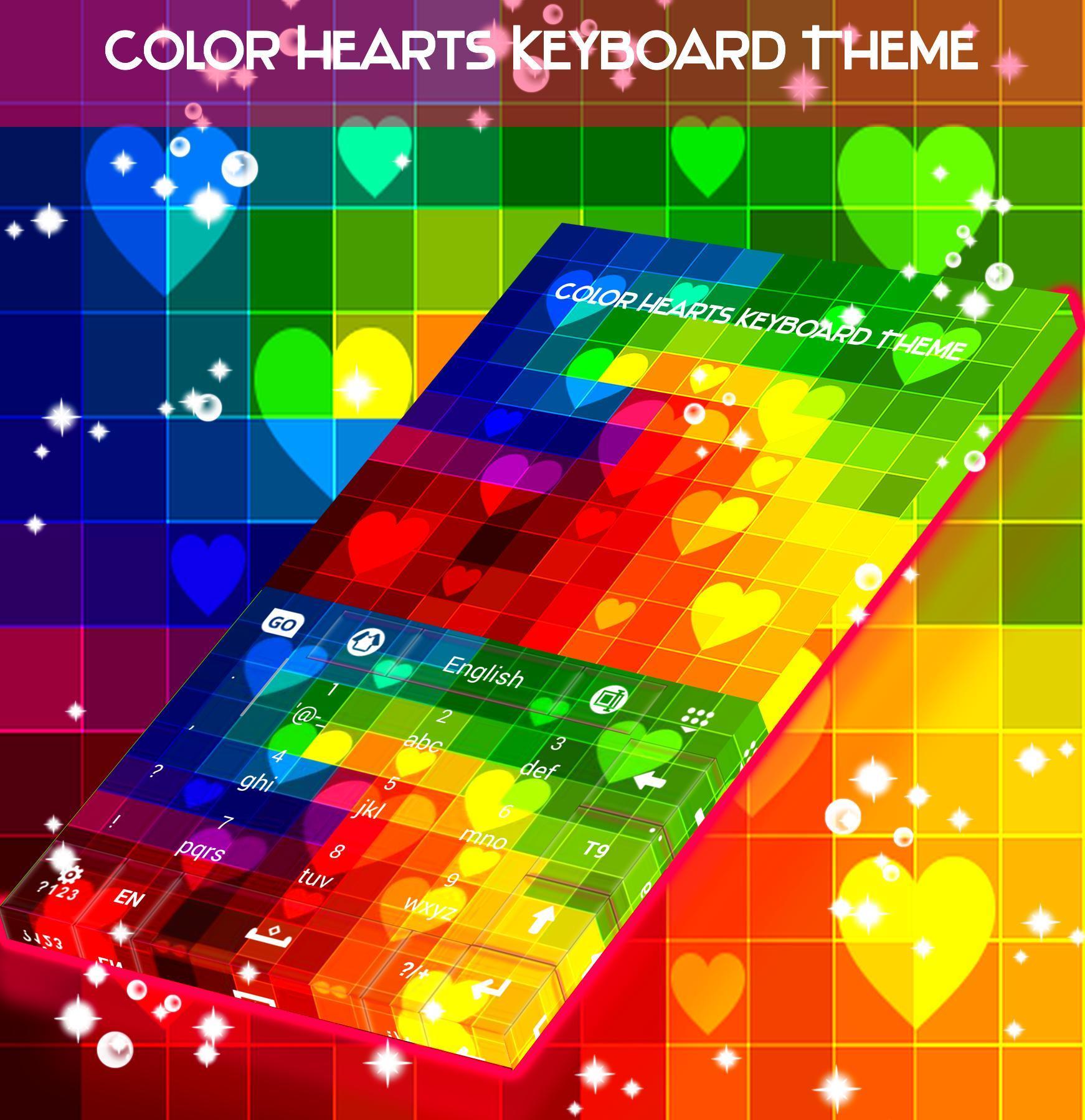 Color Hearts Keyboard Theme