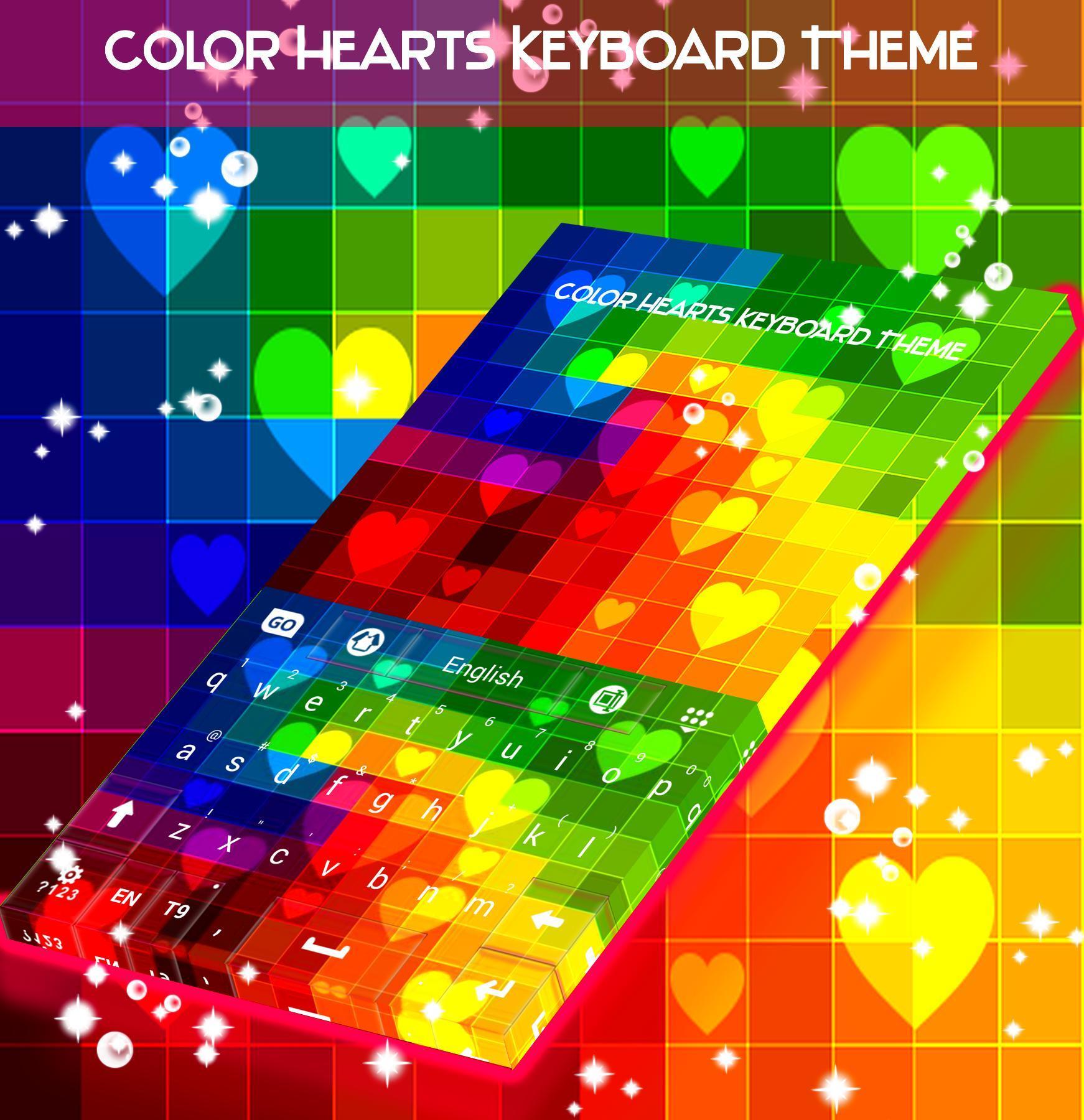 Color Hearts Keyboard Theme