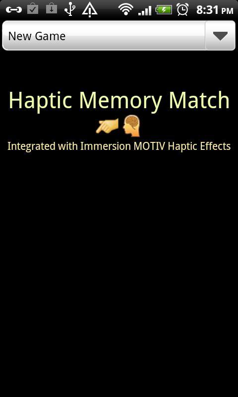 Haptic Memory Match