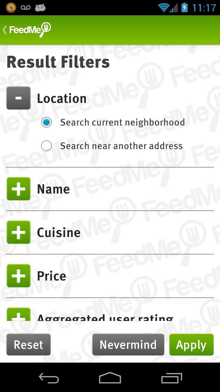FeedMe (Restaurant finder)