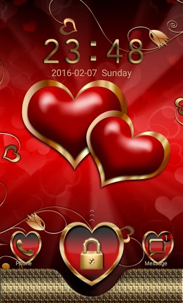 Hearts Love Go Locker theme