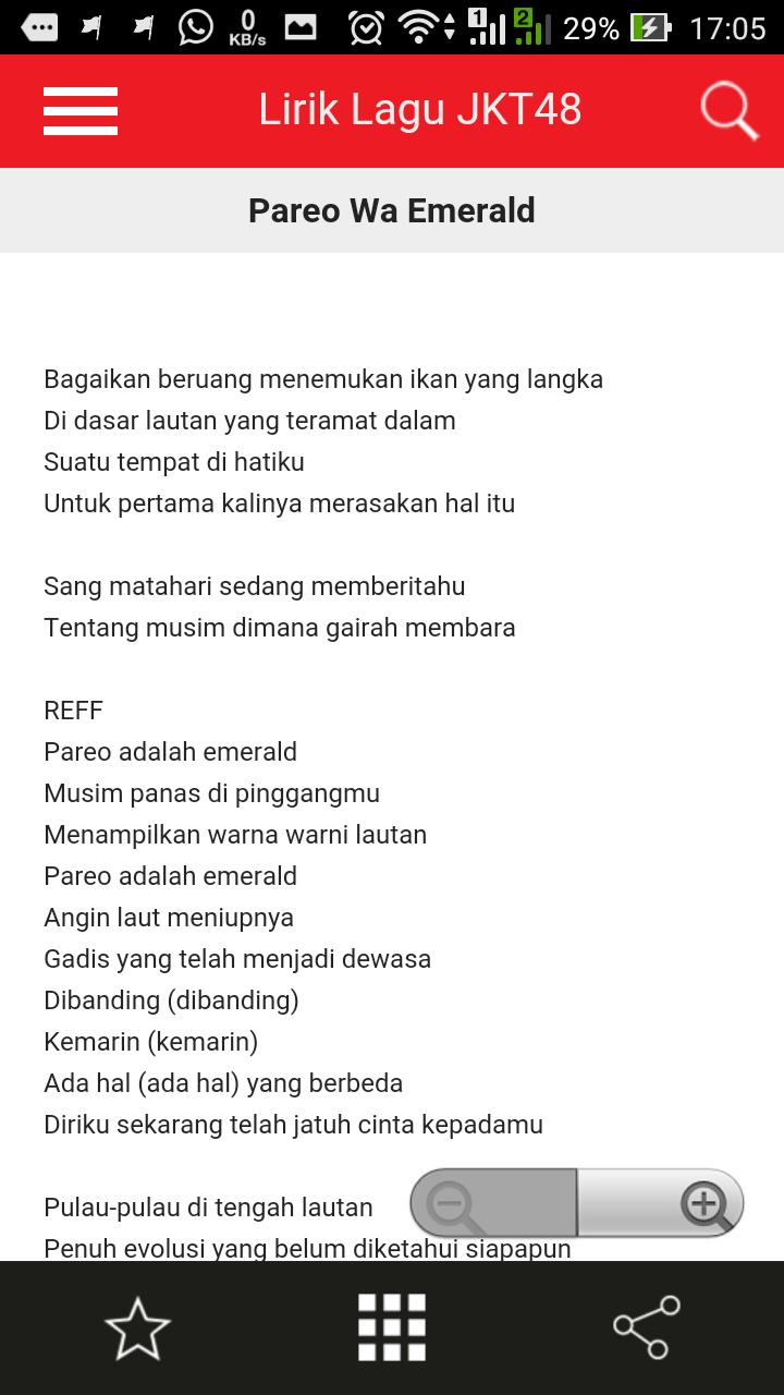 Kumpulan Lirik Lagu JKT48