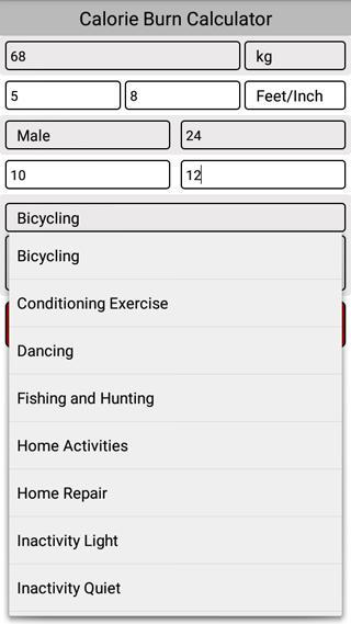 Calorie Burn Calculator