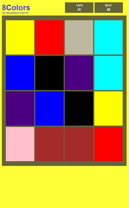 8 Colors Memory Game