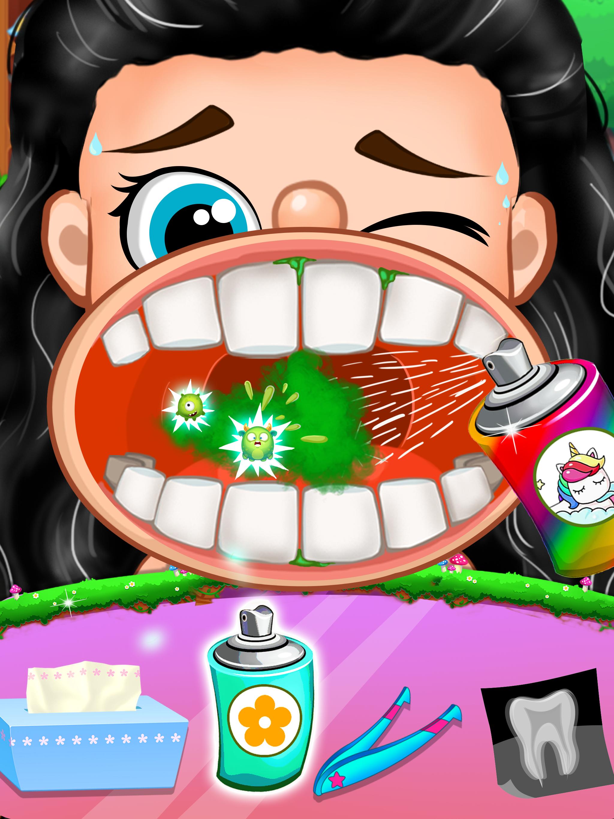 Unicorn Pet Dentist Teeth Game