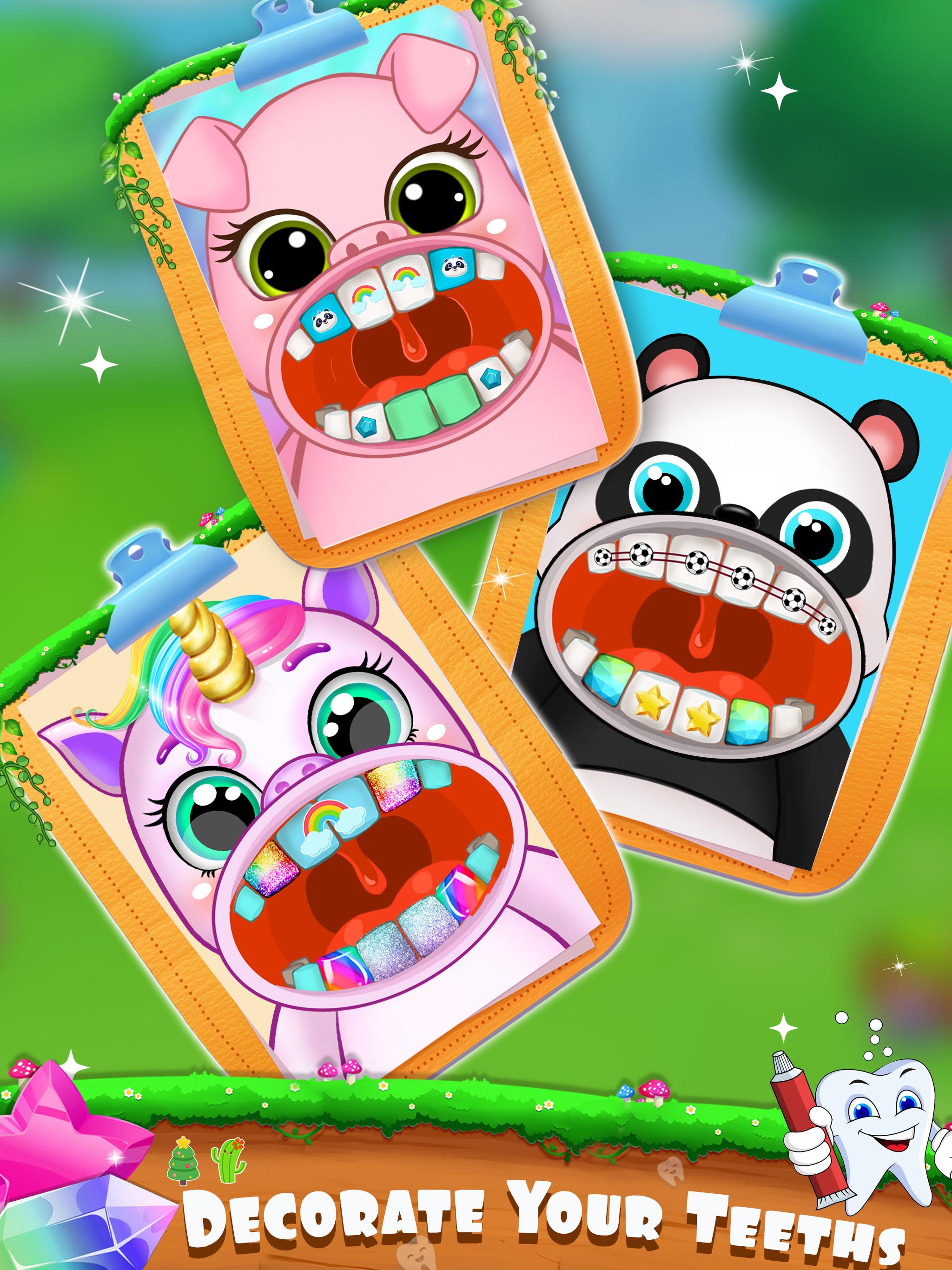 Unicorn Pet Dentist Teeth Game