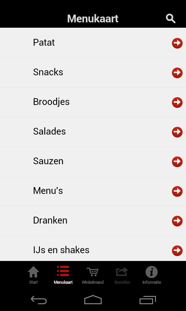 Cafetaria de Pitstop BestelApp