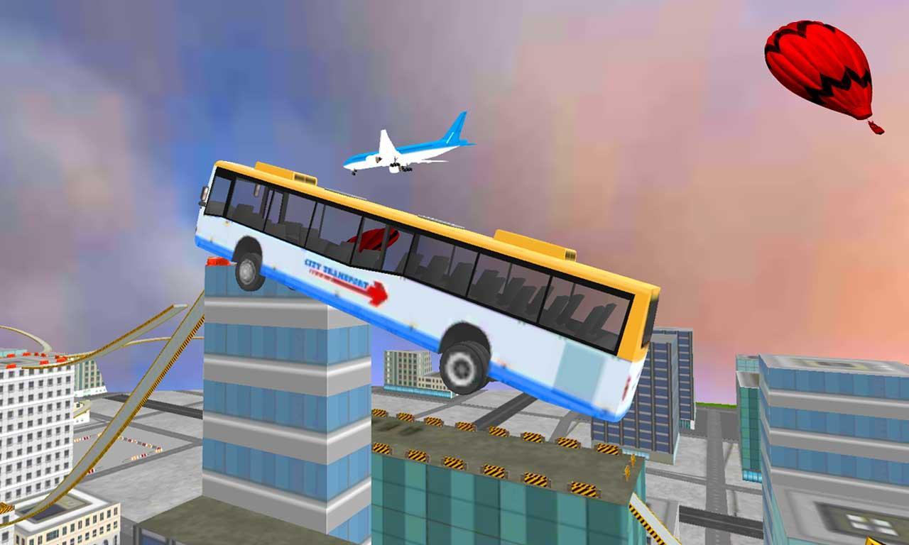 Modern City Bus Roof Jumping