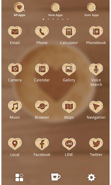 Cute Theme-Heart Latte-