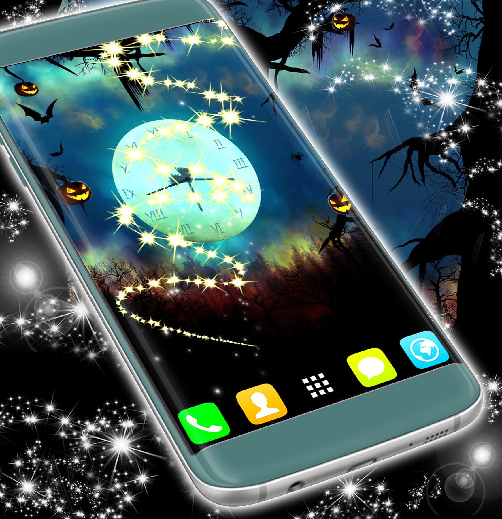 Halloween Clock Live Wallpaper