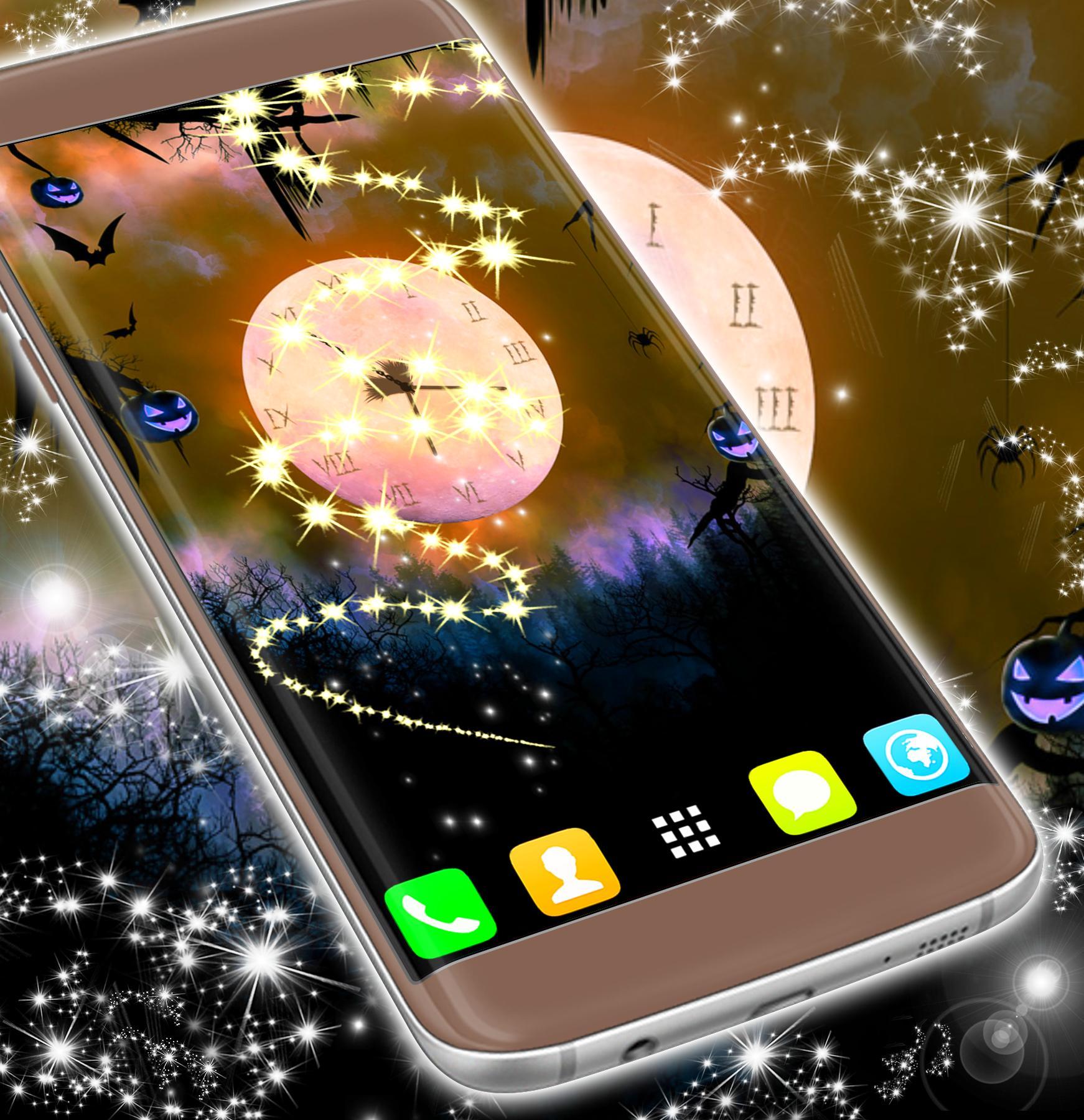 Halloween Clock Live Wallpaper
