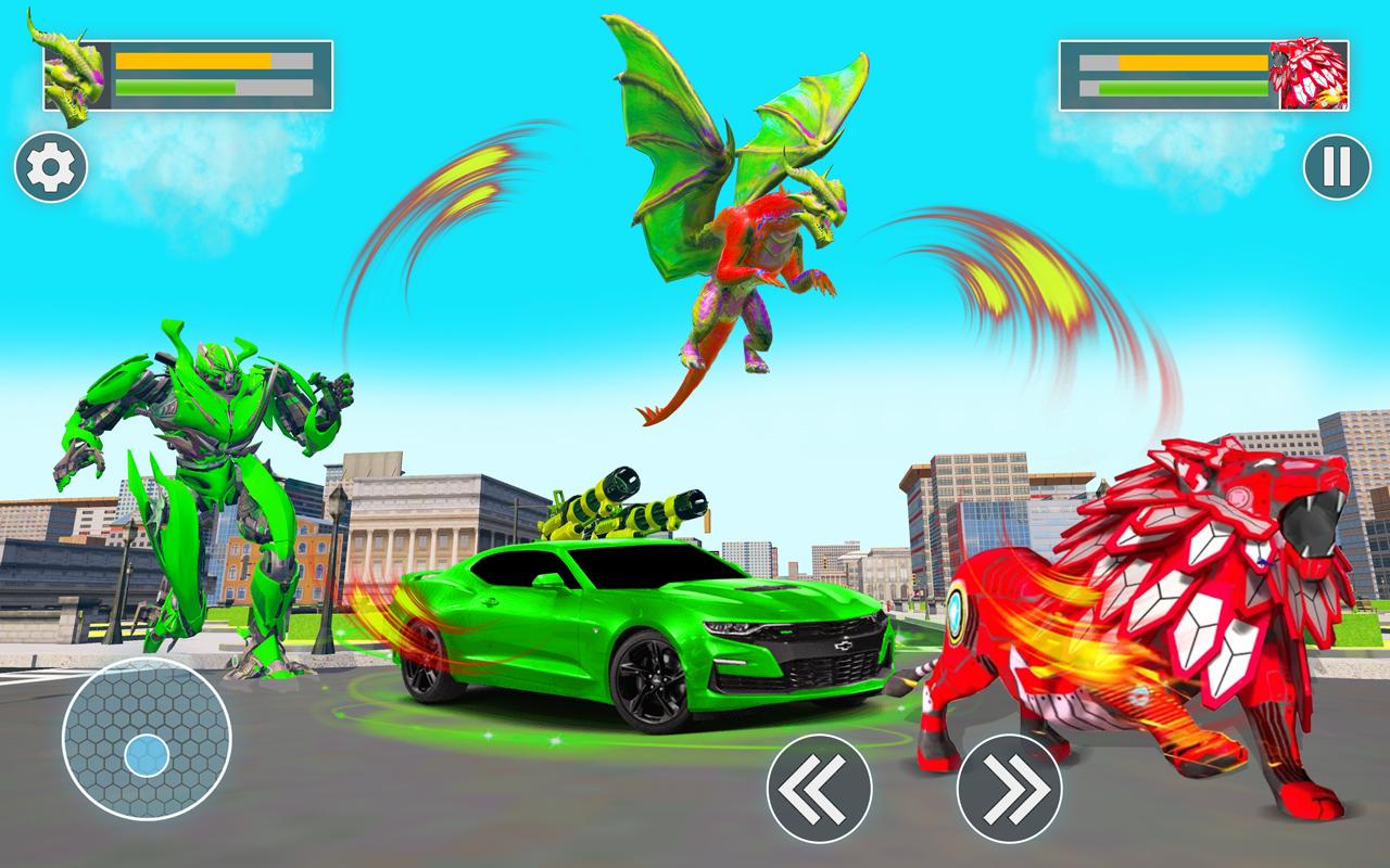 Flying Dragon Robot Car Games