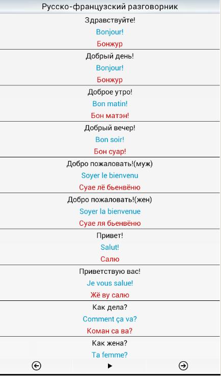 Russian French Phrasebook