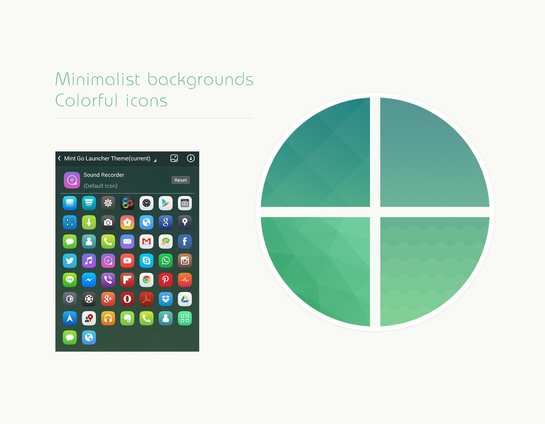 Mint Go Launcher Theme