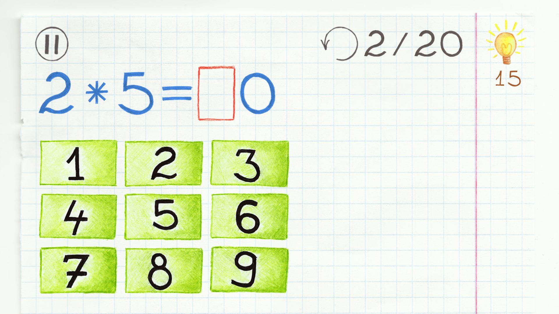 Multiplication table:4-12 year