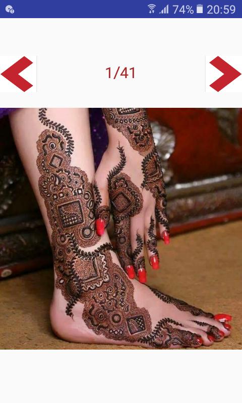 Latest henna / mehndi leg designs 2017