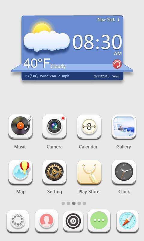 Pure White GO Launcher Theme