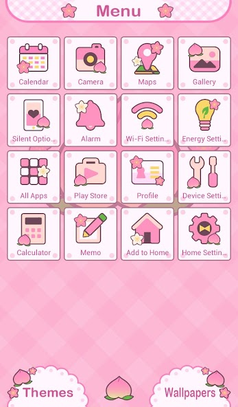 Peach Gingham Check Theme