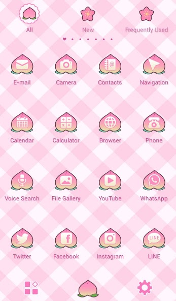 Peach Gingham Check Theme