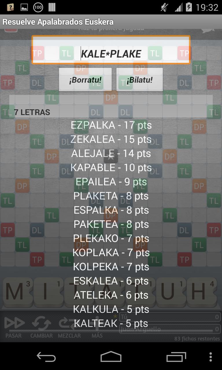 Resuelve Apalabrados Euskera