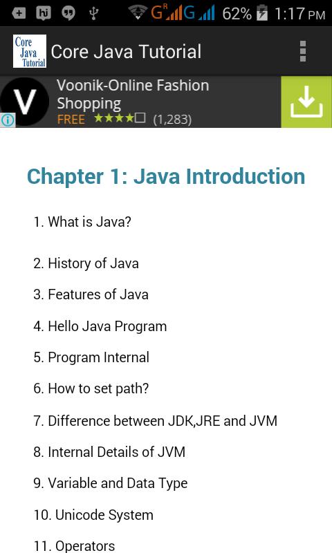 Core Java Tutorial