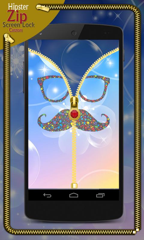 Hipster Zip Screen Lock Custom