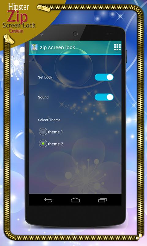 Hipster Zip Screen Lock Custom