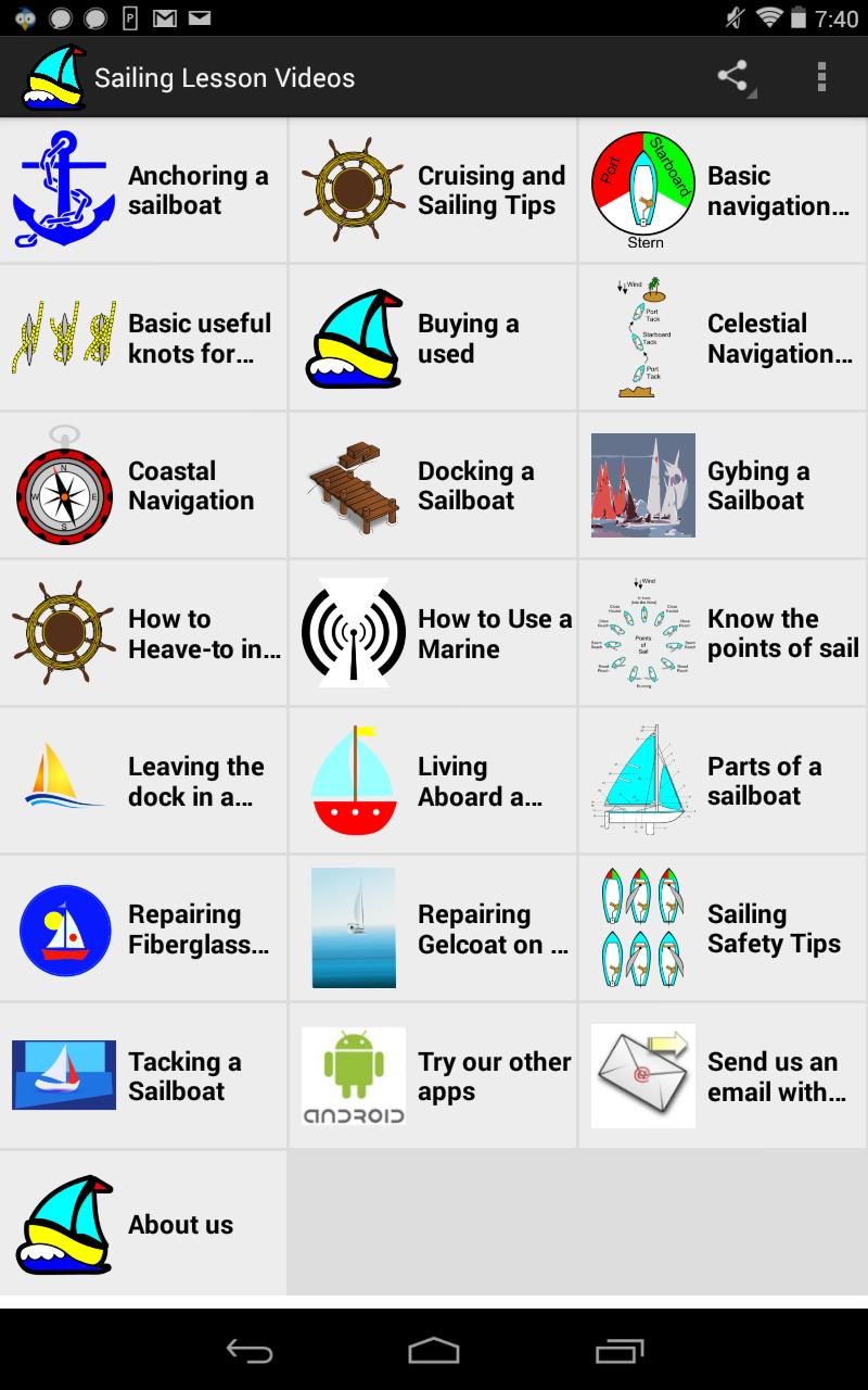 Sailing Lesson Videos