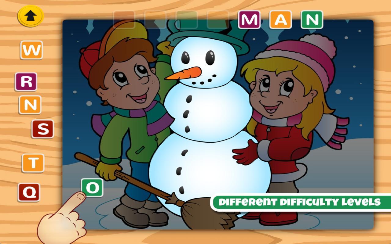 Winter Word Puzzle for Kids