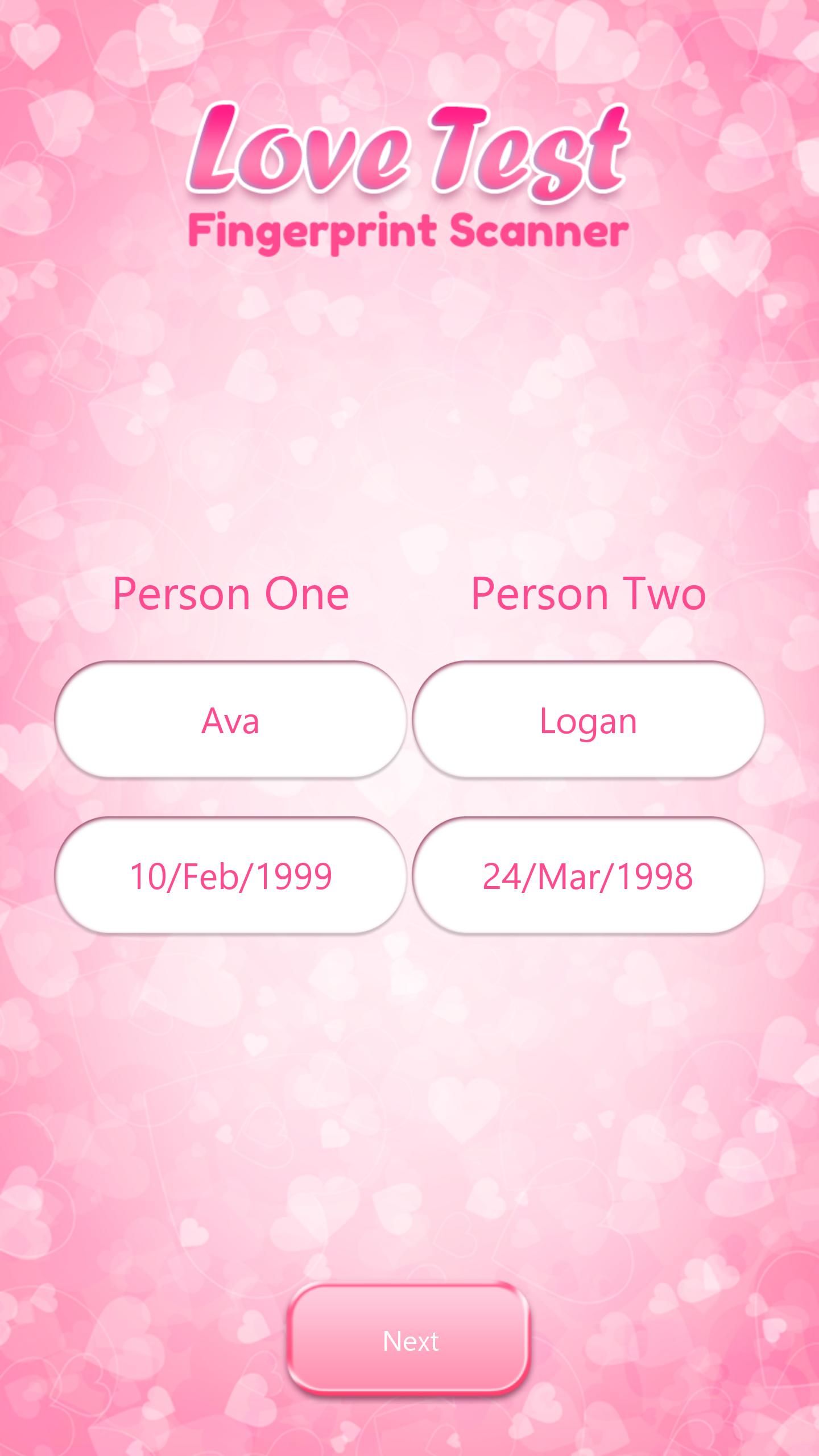 Love Compatibility Test Fingerprint