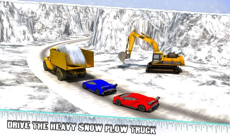 Winter Snow Excavator Crane Op