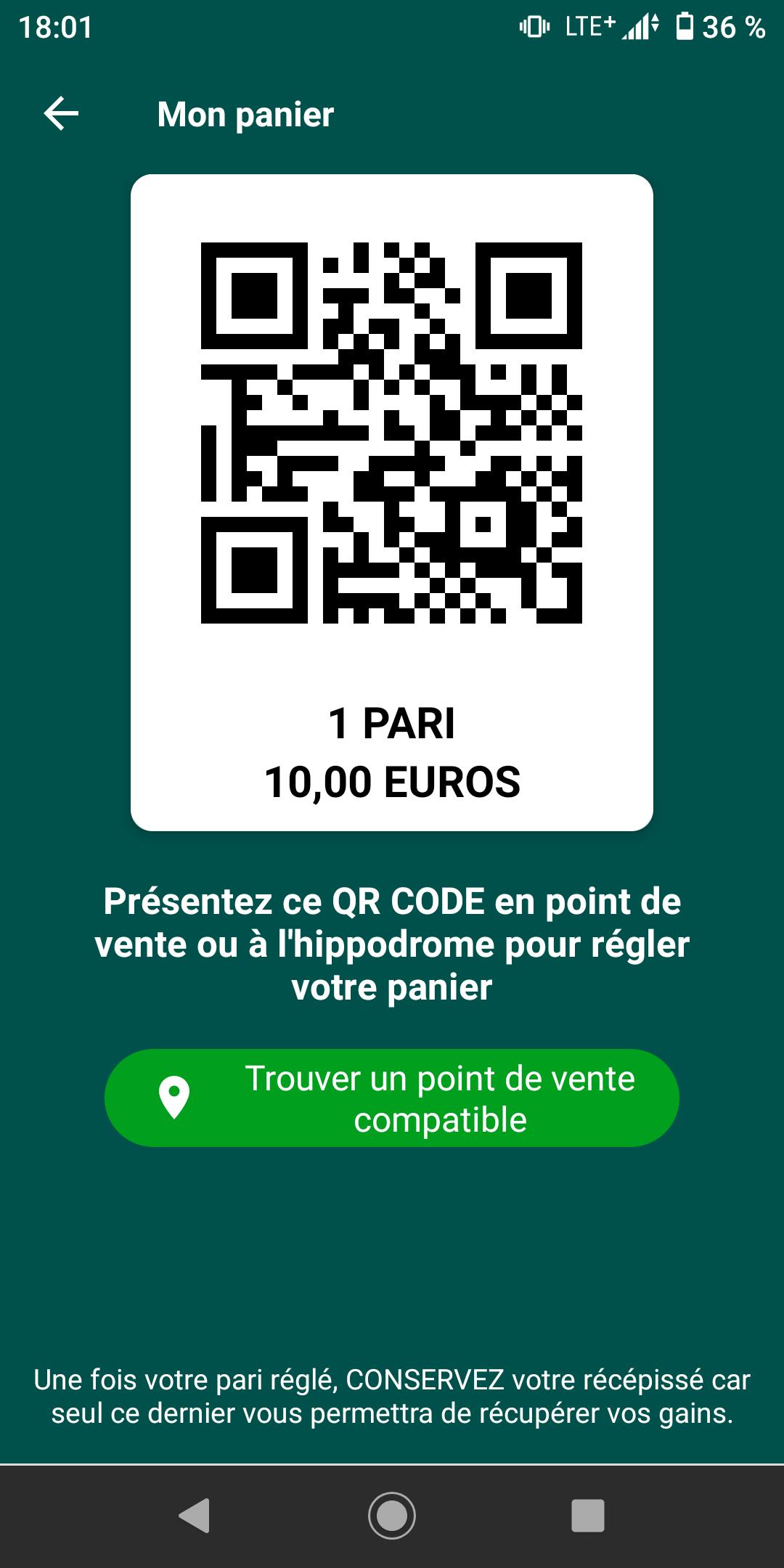 PMU Point de vente - Turf