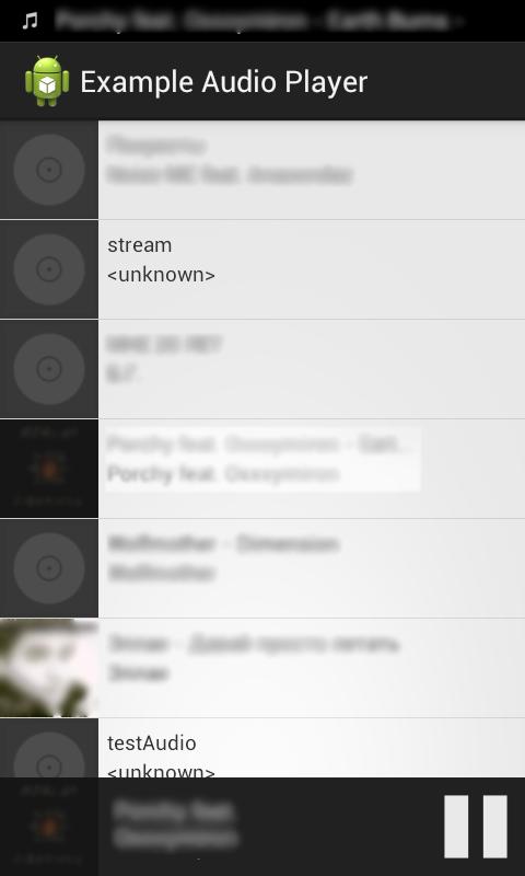 Example audio player