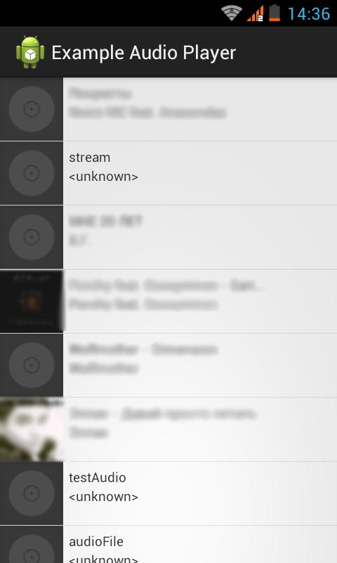 Example audio player