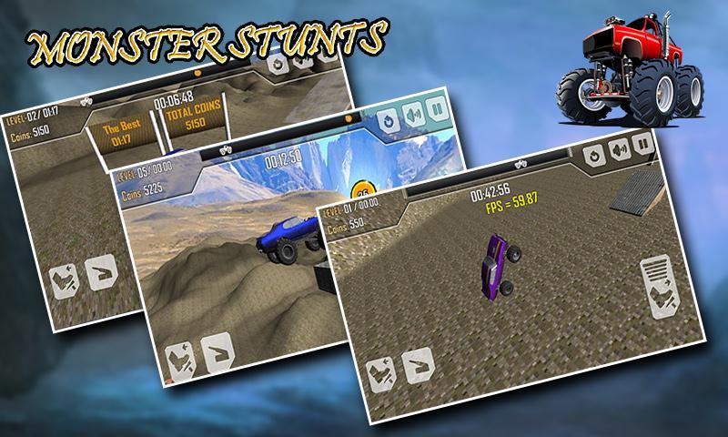 Monster Truck Racing Stunts