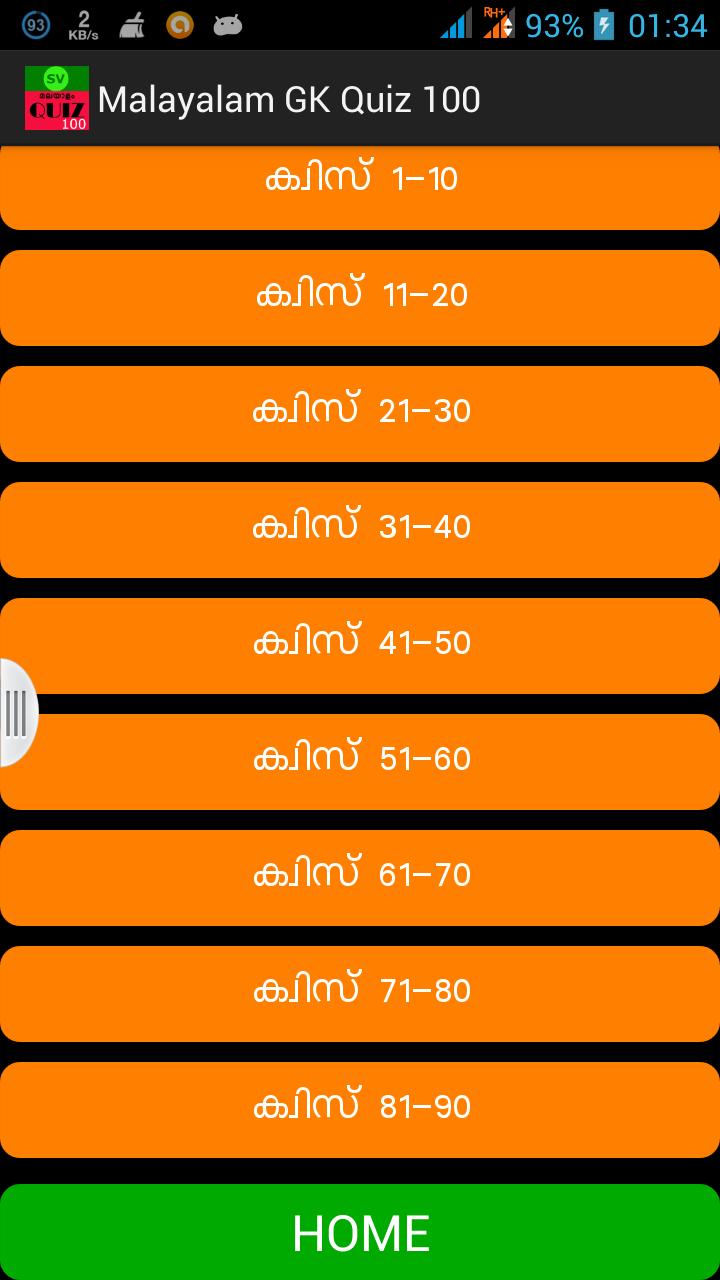 Malayalam GK Quiz 100